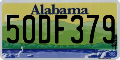 AL license plate 50DF379