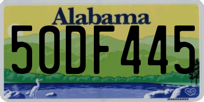 AL license plate 50DF445