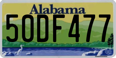 AL license plate 50DF477