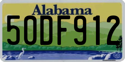 AL license plate 50DF912
