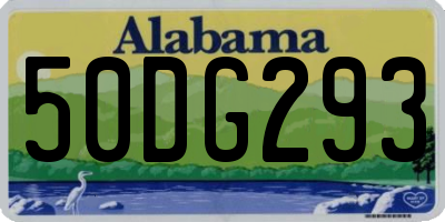 AL license plate 50DG293