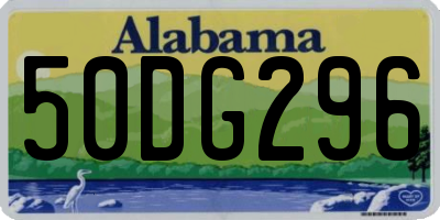 AL license plate 50DG296