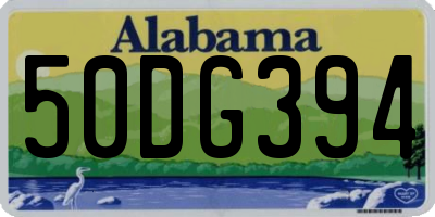 AL license plate 50DG394