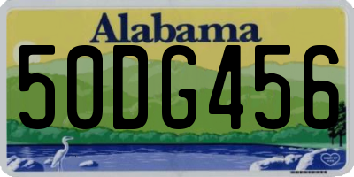 AL license plate 50DG456