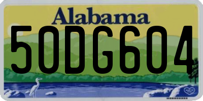 AL license plate 50DG604