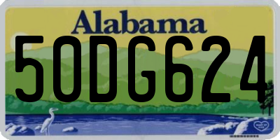 AL license plate 50DG624
