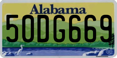AL license plate 50DG669