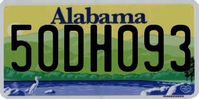 AL license plate 50DH093