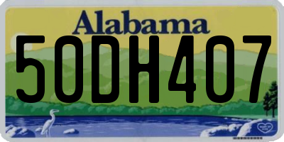 AL license plate 50DH407