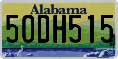 AL license plate 50DH515