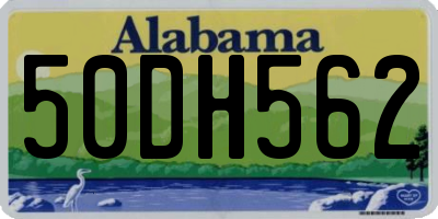 AL license plate 50DH562
