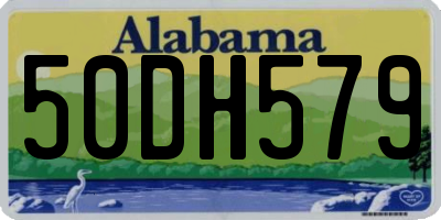 AL license plate 50DH579