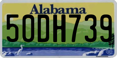 AL license plate 50DH739