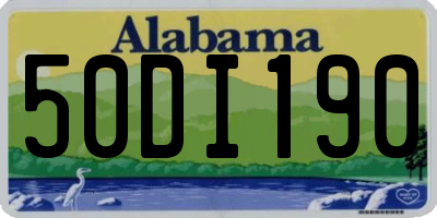 AL license plate 50DI190