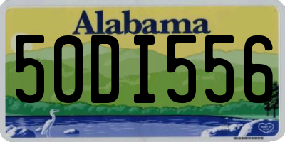 AL license plate 50DI556