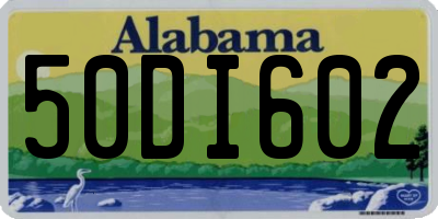 AL license plate 50DI602