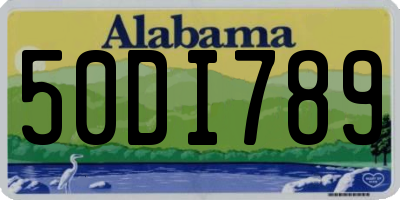 AL license plate 50DI789