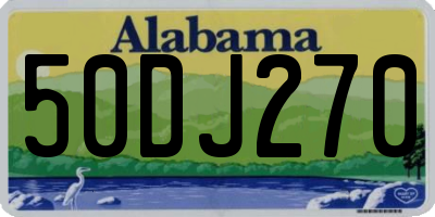 AL license plate 50DJ270