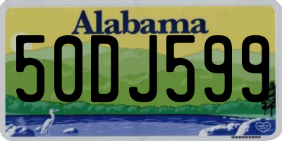 AL license plate 50DJ599