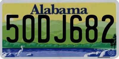 AL license plate 50DJ682