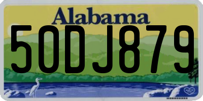 AL license plate 50DJ879
