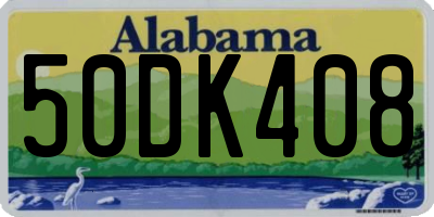 AL license plate 50DK408