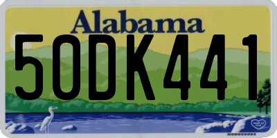 AL license plate 50DK441