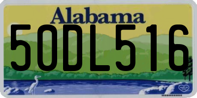 AL license plate 50DL516