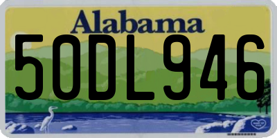 AL license plate 50DL946