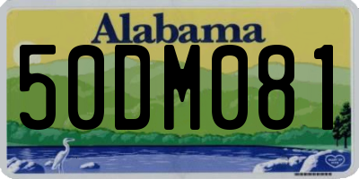 AL license plate 50DM081