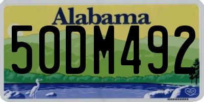 AL license plate 50DM492