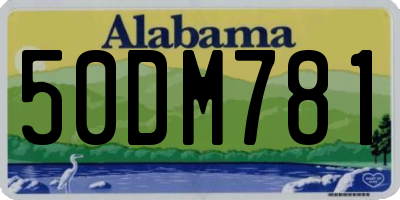 AL license plate 50DM781