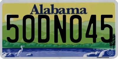 AL license plate 50DN045
