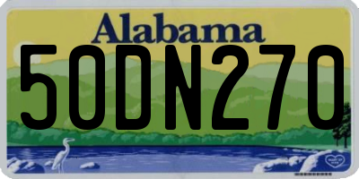 AL license plate 50DN270