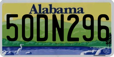 AL license plate 50DN296