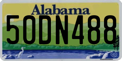 AL license plate 50DN488