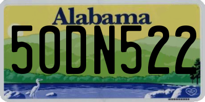 AL license plate 50DN522