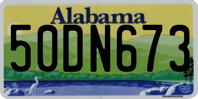 AL license plate 50DN673