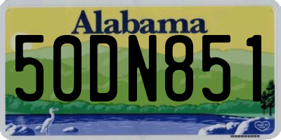 AL license plate 50DN851