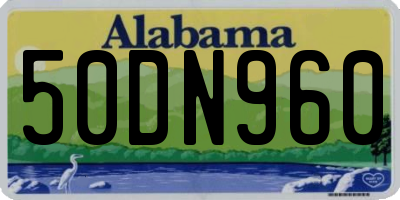 AL license plate 50DN960
