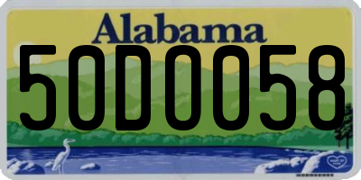 AL license plate 50DO058