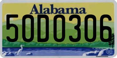 AL license plate 50DO306