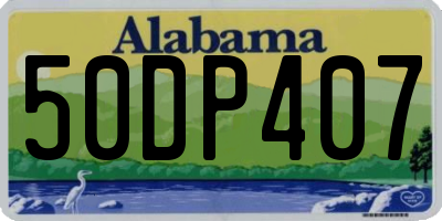 AL license plate 50DP407