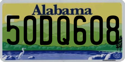 AL license plate 50DQ608