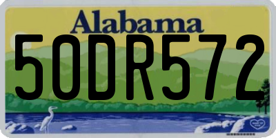 AL license plate 50DR572