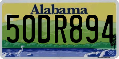 AL license plate 50DR894