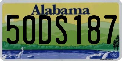 AL license plate 50DS187