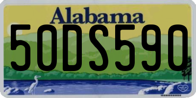 AL license plate 50DS590