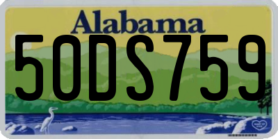 AL license plate 50DS759
