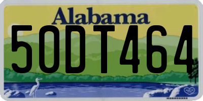 AL license plate 50DT464